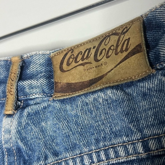 Coca-Cola Vintage Denim Distressed High Waisted Shorts 27/4 - Picture 8 of 10
